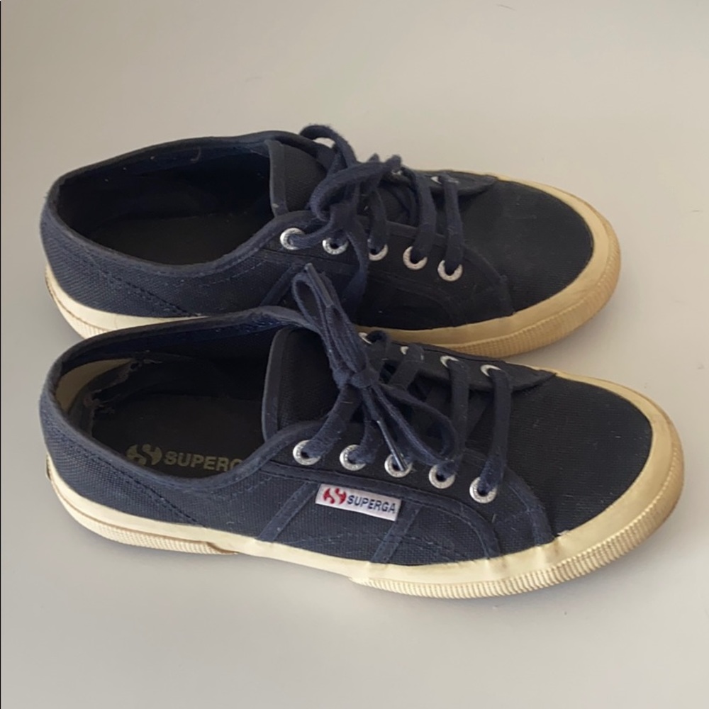 navy superga sneakers